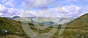 Panoramic view from Boredale Hause, Lake District