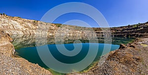 View from the bottom of a mining pit