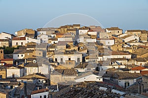 Panoramic view of Bovino. Puglia. Italy.