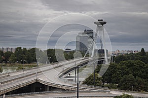 Panoramic view of Bratislava city in Slovakia