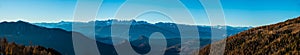 Panoramic view of the Brenta Dolomites Italian Alpine landscape