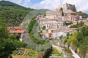 Panoramic view of Brienza. Basilicata. Italy.