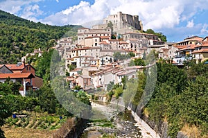 Panoramic view of Brienza. Basilicata. Italy.