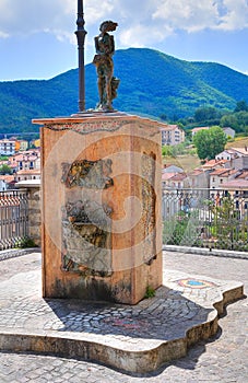 Panoramic view of Brienza. Basilicata. Italy.