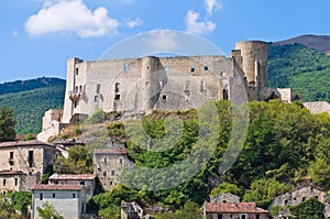 Panoramic view of Brienza. Basilicata. Italy.