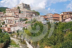 Panoramic view of Brienza. Basilicata. Italy.