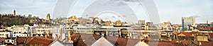 Panoramic view of Bristol centre skyline, England