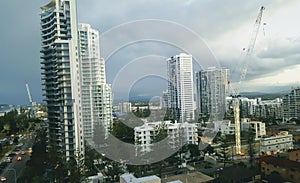 Panoramic view of Broadbeach Qld Australia