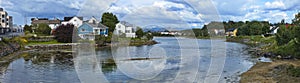 Panoramic view of Bronnoysund in Norway