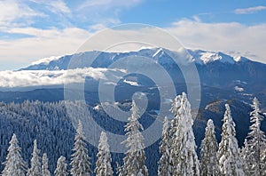 Panoramic view of Bucegi Mountains