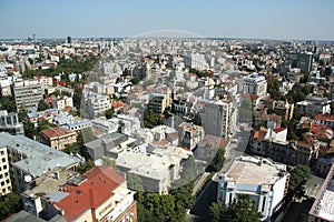 Panoramic view of Bucharest (Romania)