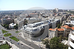 Panoramic view of Bucharest (Romania)