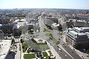Panoramic view of Bucharest (Romania)
