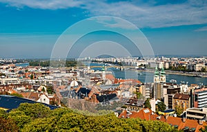 Budapest panorama from Buda Castle. photo