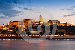 Panoramic view of Budapest at twilight