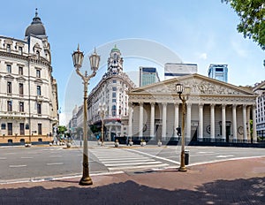 Panoramic view of Buenos Aires Metropolitan Cathedral and buildings around Plaza de Mayo - Buenos Aires, Argentina