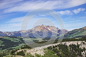 Panoramic view from Bunsen Peak, Yellowstone National Park, Wyoming