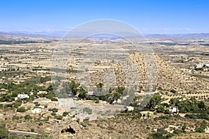 Panoramic view of Cabrera, Bedar and Almagrera mountains from Plaza Nueva viewpoint photo