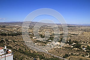 Panoramic view of Cabrera, Bedar and Almagrera mountains from Plaza Nueva viewpoint photo