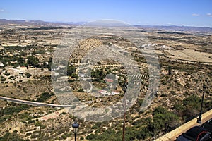 Panoramic view of Cabrera, Bedar and Almagrera mountains from Plaza Nueva viewpoint photo