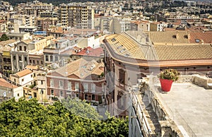 Panoramic view of cagliari city, sardinia island, italy