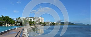 Panoramic view of Cairns waterfront skyline