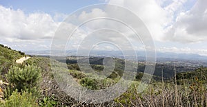 Panoramic view of California hiking trails.