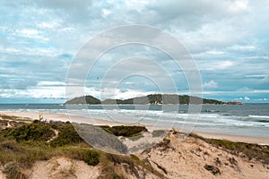 Panoramic view of the Campeche Island, in the south of Florianopolis, Brazil