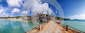 Panoramic view of Cancale, located on the coast of the Atlantic