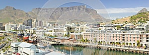 Panoramic view of Cape Grace Hotel and Waterfront, Cape Town, South Africa