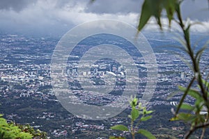 Panoramic view of the capital city of San Jose in Costa Rica