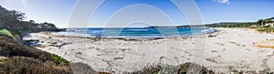 Panoramic view of Carmel State Beach, Carmel-by-the-sea, Monterey Peninsula, California