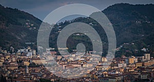 Panoramic view of Carrara in Tuscany, Italy