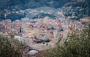 Panoramic view of Carrara in Tuscany, Italy