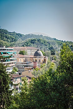 Panoramic view of Carrara in Tuscany, Italy