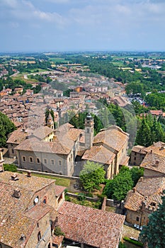 Panoramic view of CastellArquato. Emilia-Romagna. Italy.