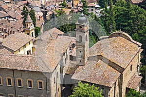 Panoramic view of CastellArquato. Emilia-Romagna. Italy.