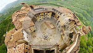 Panoramic view on Castellâ€™arquato, Piacenza, Italy