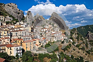Panoramic view of Castelmezzano. Basilicata. Italy photo