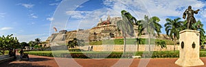 Panoramic view of the Castillo San Felipe de Barajas, Cartagena de Indias, Colombia
