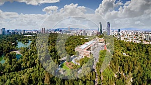 panoramic view of the castle of Chapultepec in CDMX