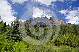 Panoramic view of the castle mountain