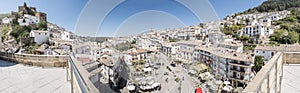 Panoramic view of Cazorla village, in the Sierra de Cazorla, Jaen, Spain