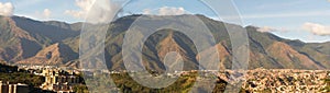 Panoramic view of Caracas and cerro El Avila National Park, famous mountain in Venezuela photo