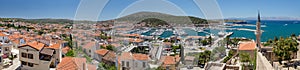 Panoramic view of Cesme from the castle, Turkey