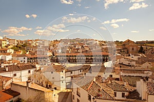 Panoramic view of Chinchon, a small Spanish Village near Madrid