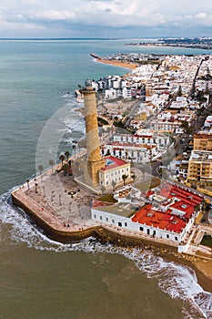 Panoramic view of the Chipiona lighthouse