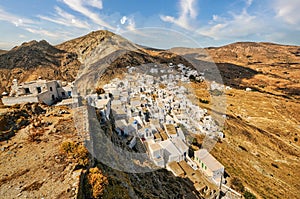 Panoramic view of Chora in Serifos island Greece