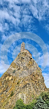 Panoramic view of the church Saint Michel d Aiguilhe - Le Puy en Velay