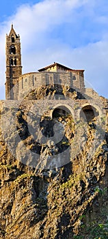 Panoramic view of the church Saint Michel d Aiguilhe - Le Puy en Velay